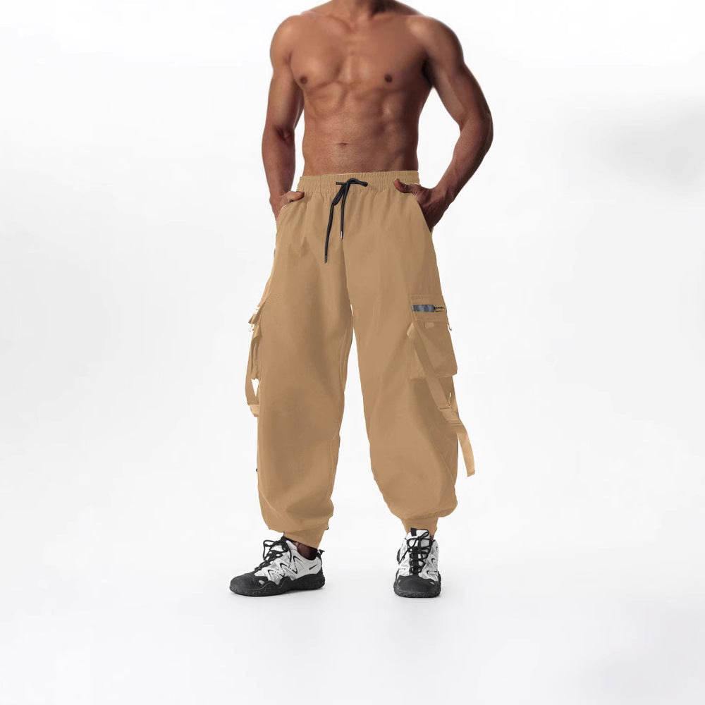 Herren Utility-Cargo-Jogginghose mit Tunnelzug, Beinschnallen & Mehrfachtaschen Echo Archiv