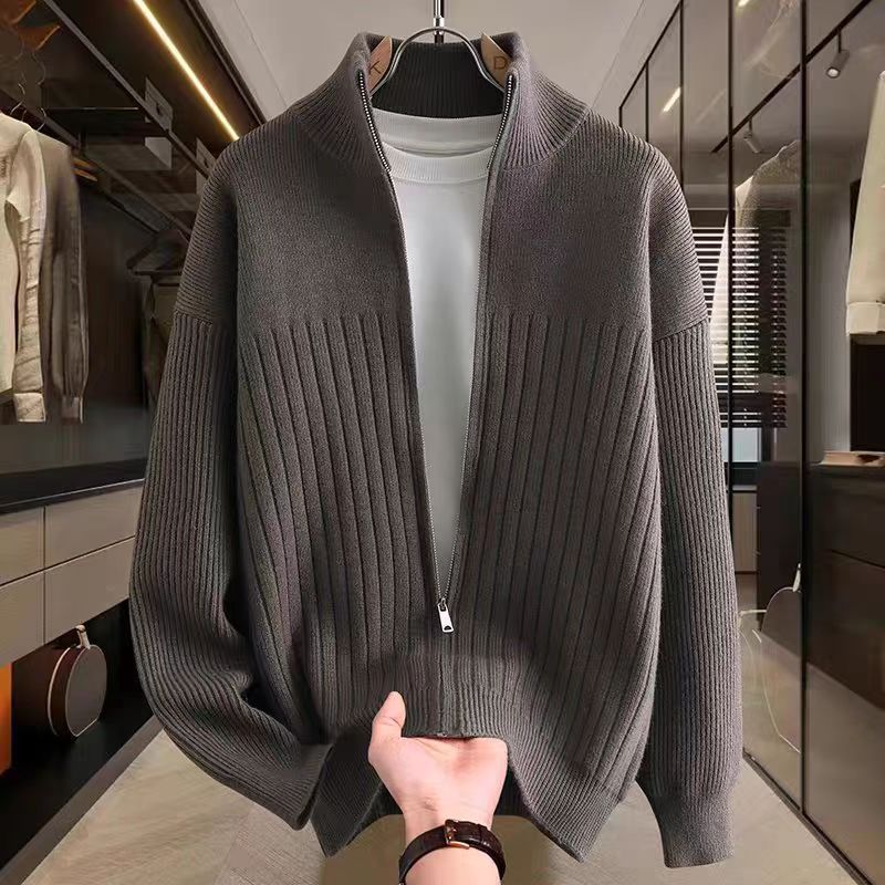 Herren Elegante Strickjacke mit hohem Kragen Echo Archiv