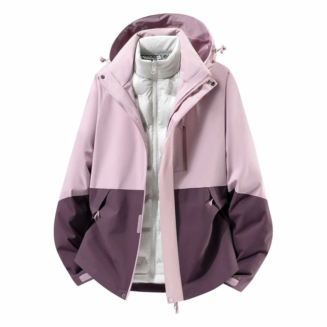 Herren Wasserfeste dreiteilige Winterjacke mit abnehmbarer Daunen-Innenjacke und Kapuze Echo Archiv