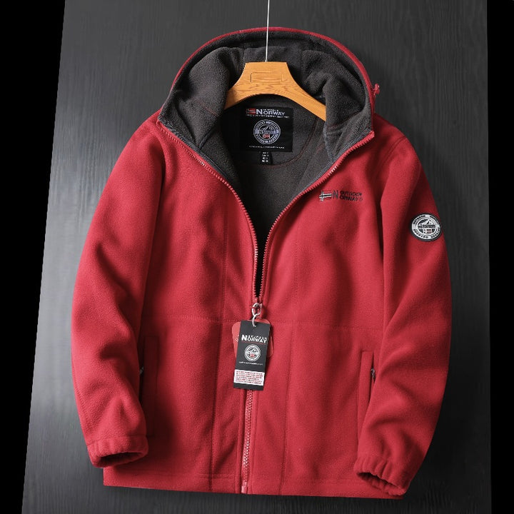 Herren Fleecejacke mit hohem Kragen und praktischen Taschen Echo Archive