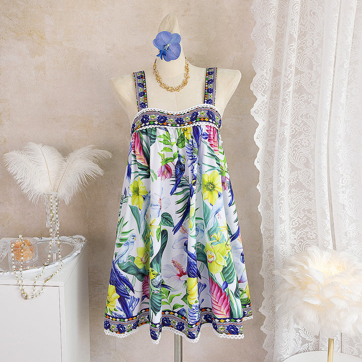 Damen luftiges Sommerkleid mit floralem Muster Echo Archiv