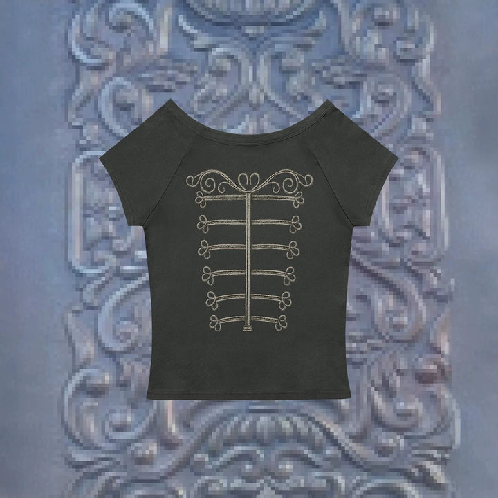 Damen Elegantes T-Shirt mit skulpturalem Design Echo Archiv