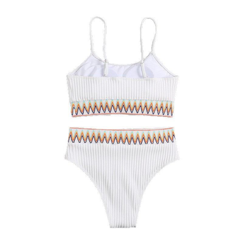 Damen integriertes Bikiniset mit geometrischem Muster Echo Archiv