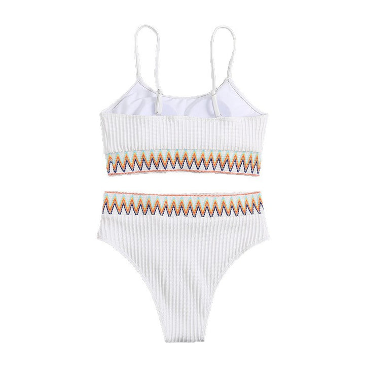 Damen integriertes Bikiniset mit geometrischem Muster Echo Archiv