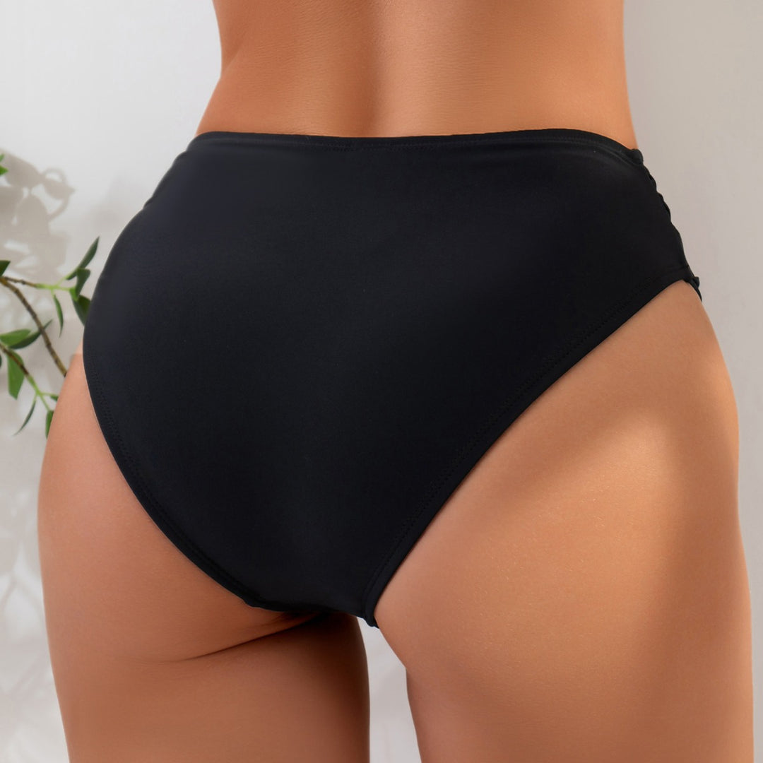 Damen Hochtaillierte Badehose mit eleganter Raffung Echo Archiv