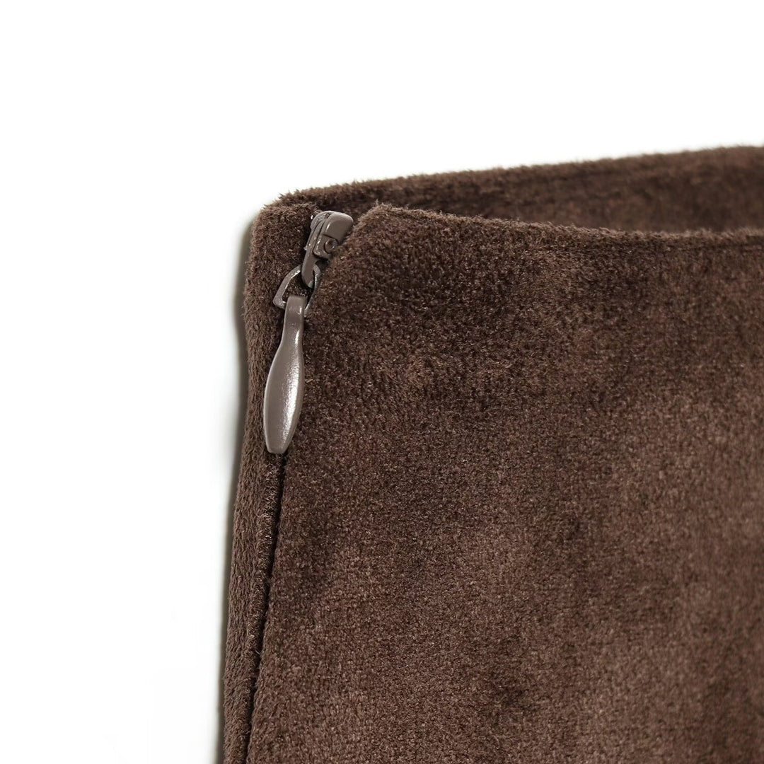 Damen A-linien Rock aus weichem Wildlederimitat mit elegantem Fall Echo Archiv
