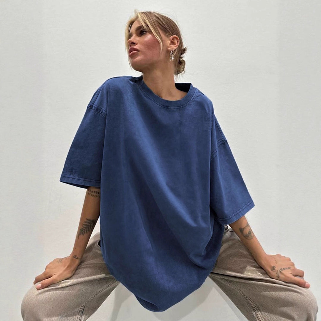 Damen Oversized T-Shirt aus hochwertiger Baumwolle Echo Archiv