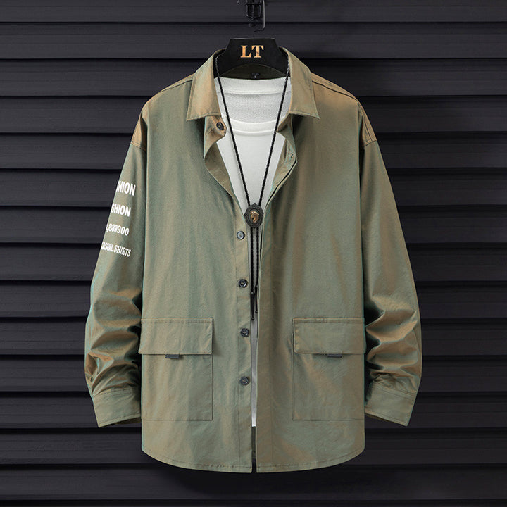 Herren lässige Hemdjacke mit praktischen Taschen Echoarchiv
