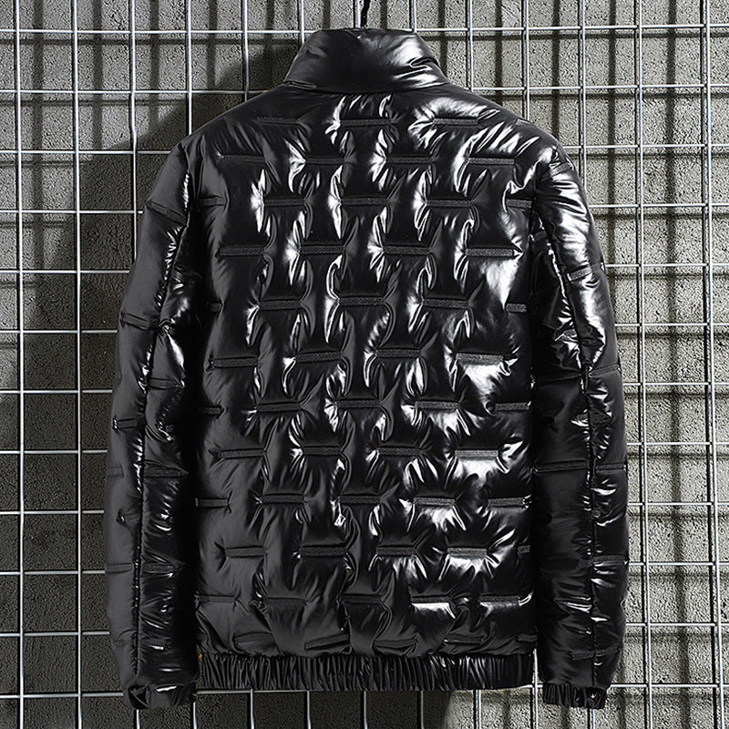 Herren Metallic-gesteppte Thermoisolierte Steppjacke mit hohem Stehkragen Echoarchiv