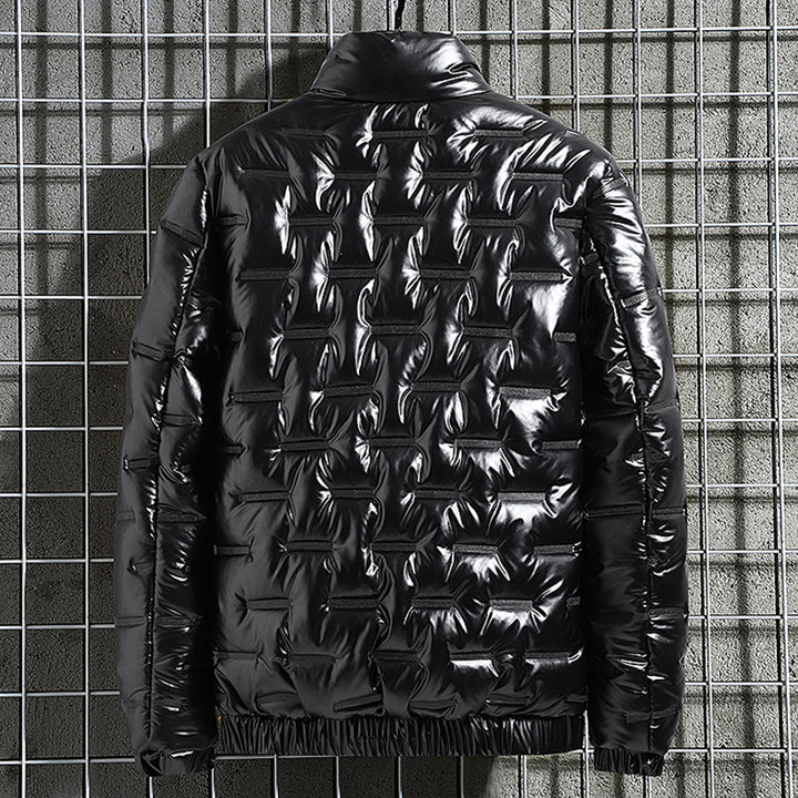 Herren Metallic-gesteppte Thermoisolierte Steppjacke mit hohem Stehkragen Echoarchiv