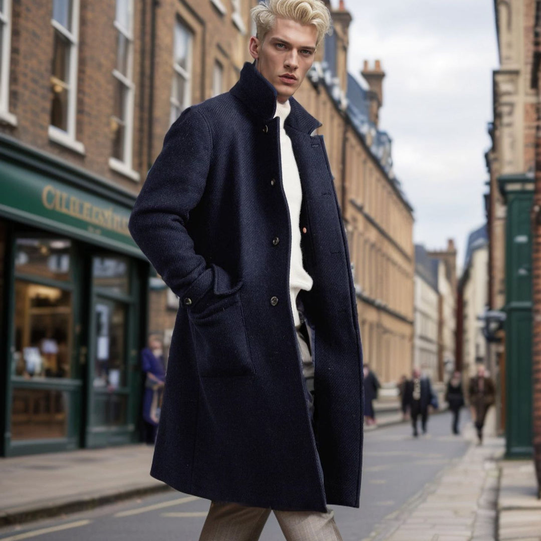 Herren eleganter Wool Peacoat Echoarchiv