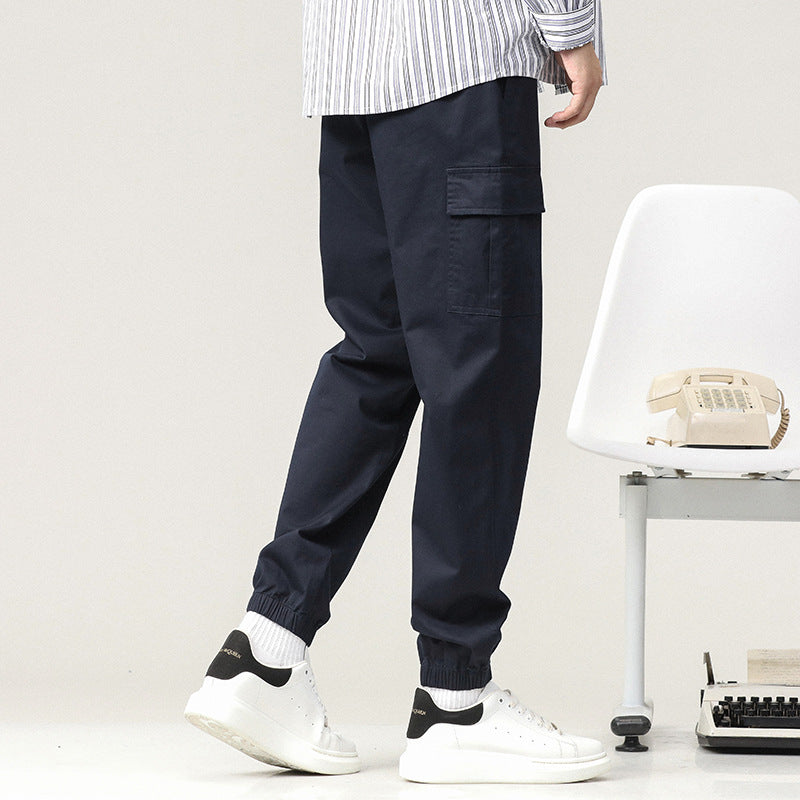 Herren lässige Utility-Hose mit praktischen Seitentaschen und elastischem Bund Echoarchiv
