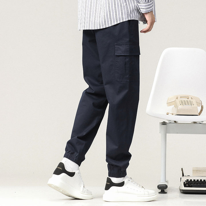 Herren lässige Utility-Hose mit praktischen Seitentaschen und elastischem Bund Echoarchiv