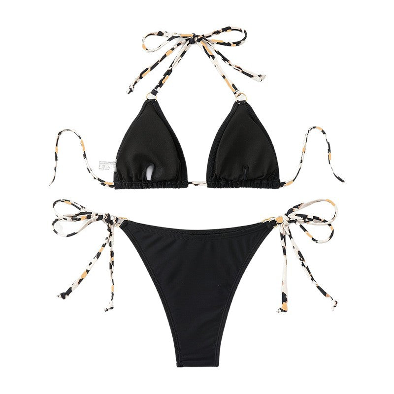 Damen Triangel-Bikini mit verstellbaren Trägern und spannendem Leopardenmuster Echo Archiv