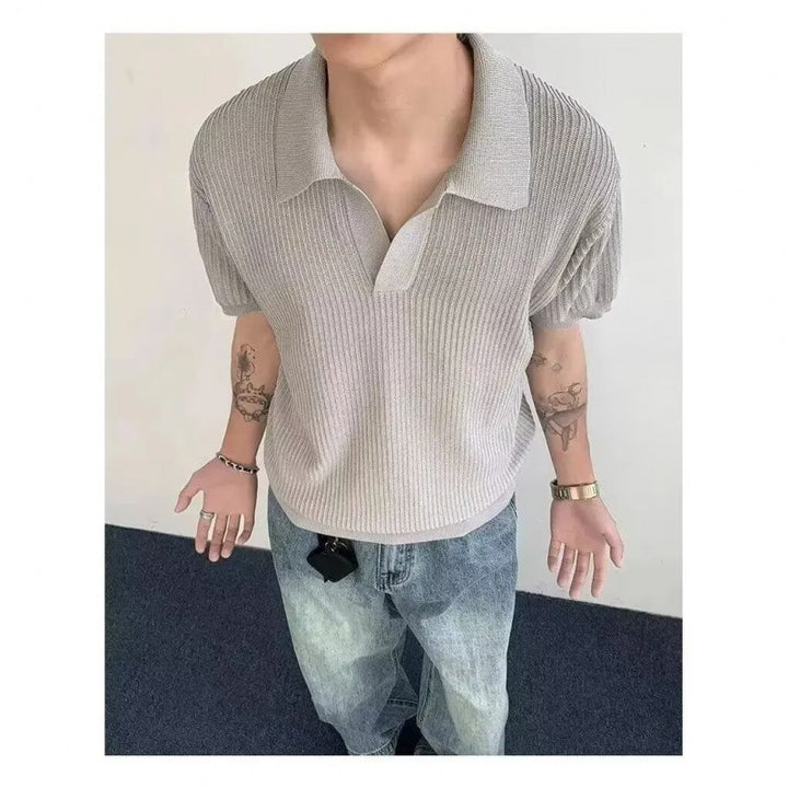 Herren Elegantes Poloshirt mit strukturiertem Design Echo Archiv