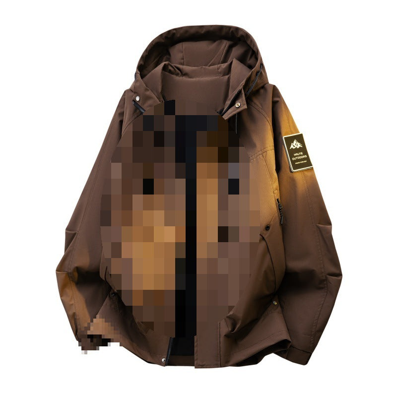 Herren Wattierte Kapuzen-Utility-Jacke mit abnehmbarem Innenfutter & hohem Stehkragen Echoarchiv