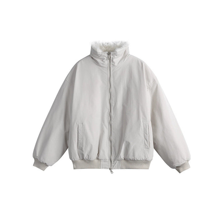 Damen Kurze Boxy-Steppjacke mit hohem Schalkragen, Teddykragen und elastischen Rippbündchen Echo Archiv
