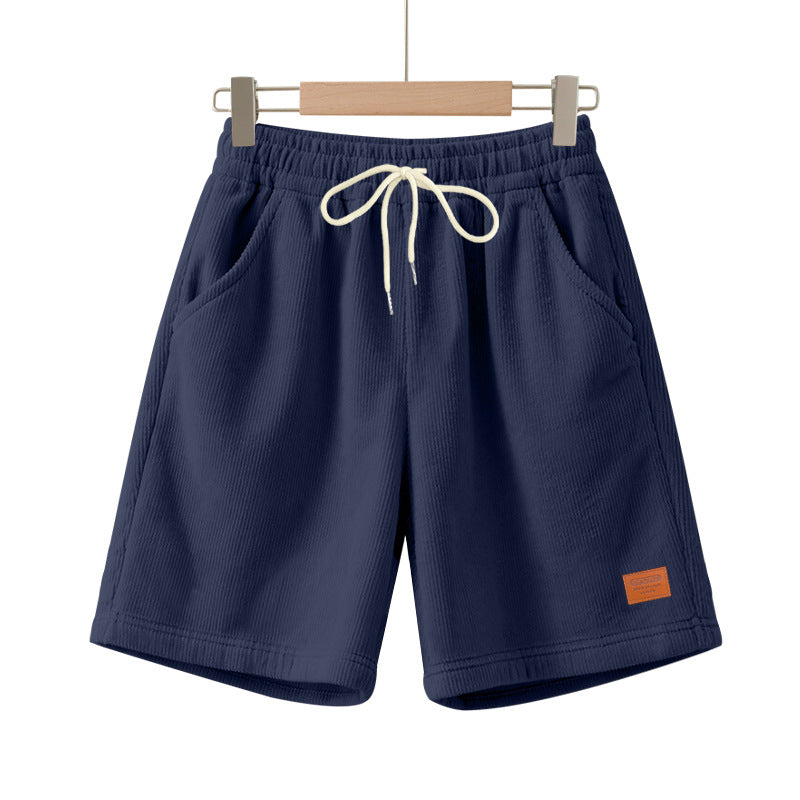 Herren nan lässige Bermudashorts aus feinstrukturiertem Baumwollmix mit elastischem Bund und Kordelzug Echo Archiv