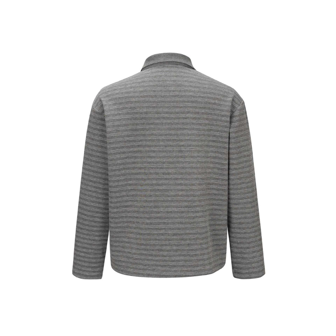 Herren Langarm-Polohemd im Relaxed‑Fit mit feinem Streifenstrick Echoarchiv