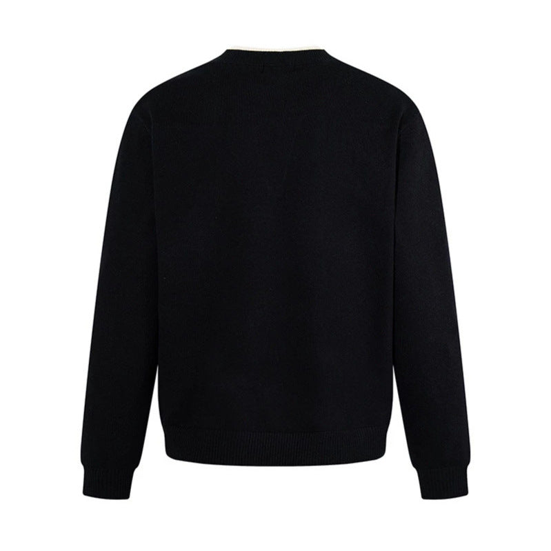 Herren Feinstrick-Pullover mit V‑Schlitzkragen und Rippabschluss Echoarchiv