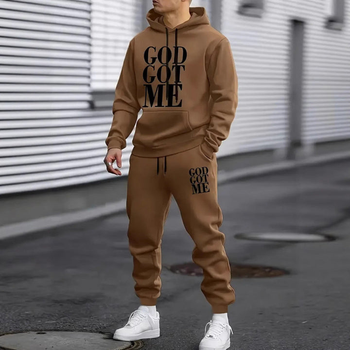 Herren Fragen Hoodie und Jogginghose Set Echoarchiv