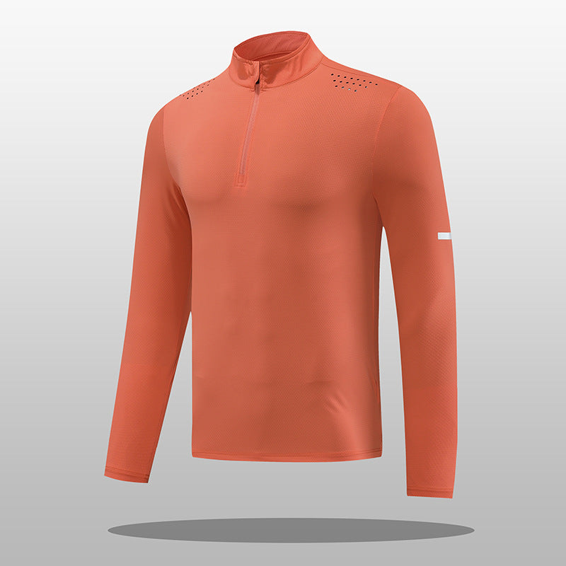 Herren Funktions-Langarmshirt mit Reißverschluss und atmungsaktivem Material Echoarchiv