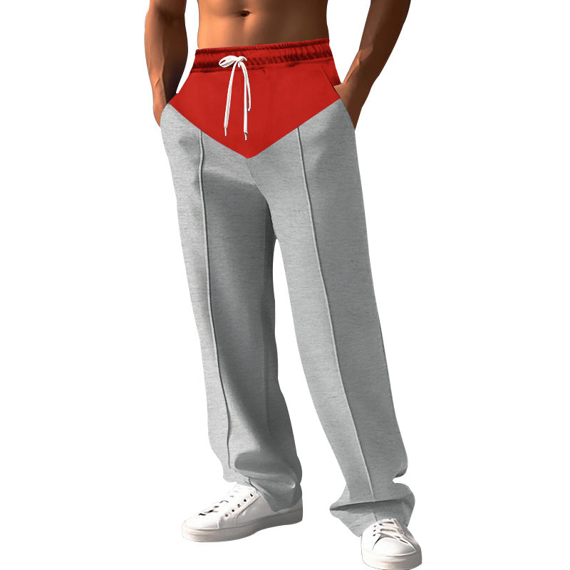 Herren nan Relaxed-Fit Sweathose mit V-Bund, Kordelzug, Eingrifftaschen und sichtbarer Bügelfalte Echo Archiv