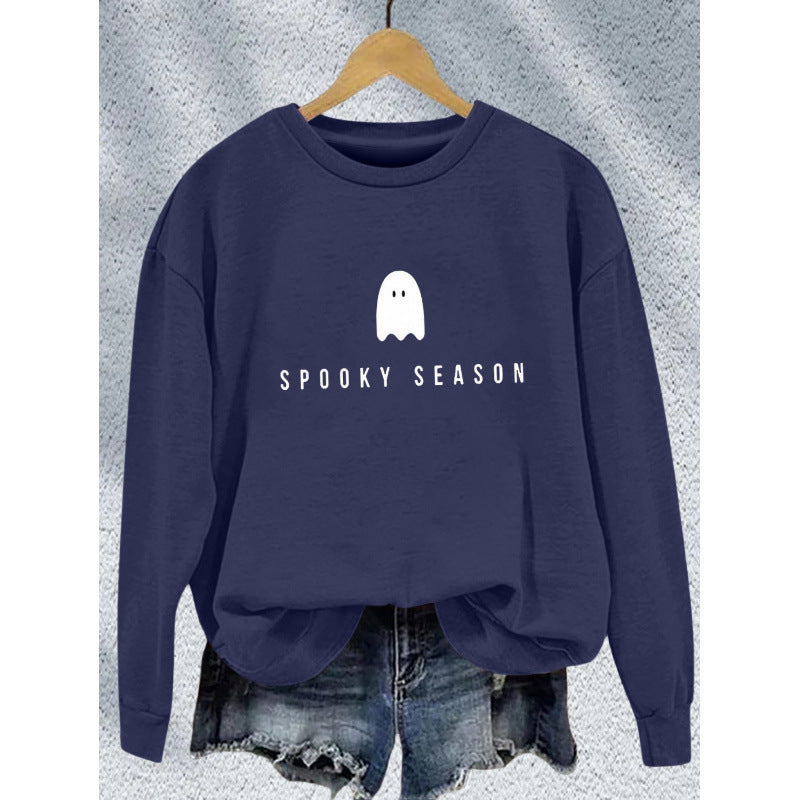 Unisex nan lässiges Halloween Sweatshirt mit Gespenst-Print und Oversize-Schnitt Echo Archiv