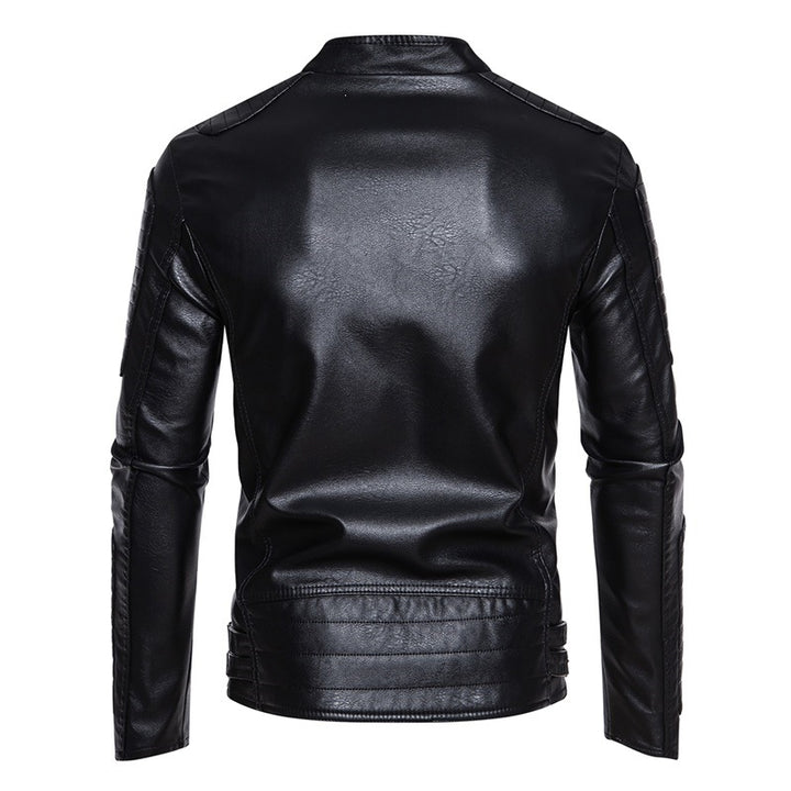 Herren Modische Bikerjacke aus Kunstleder Echo Archiv