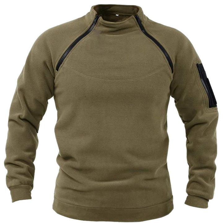 Herren Fleece-Pullover mit Reißverschluss und Taschen Echoarchiv
