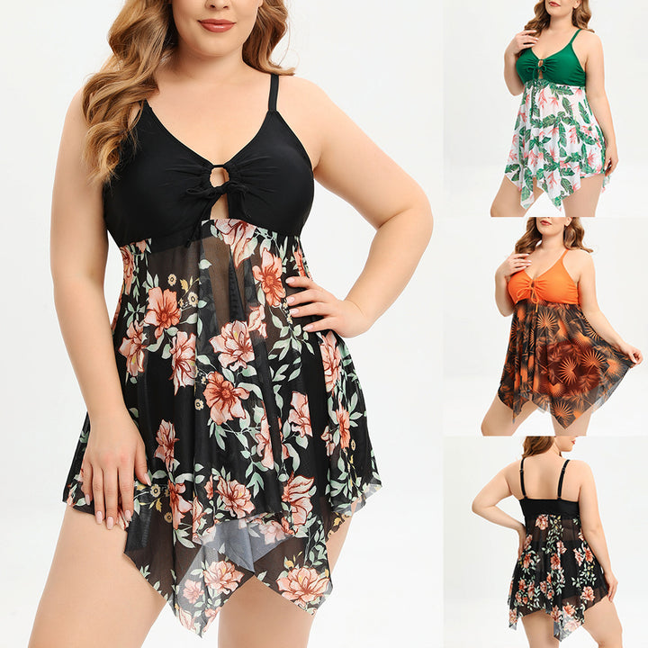 Damen Badekleid mit floralem Rock Echo Archiv