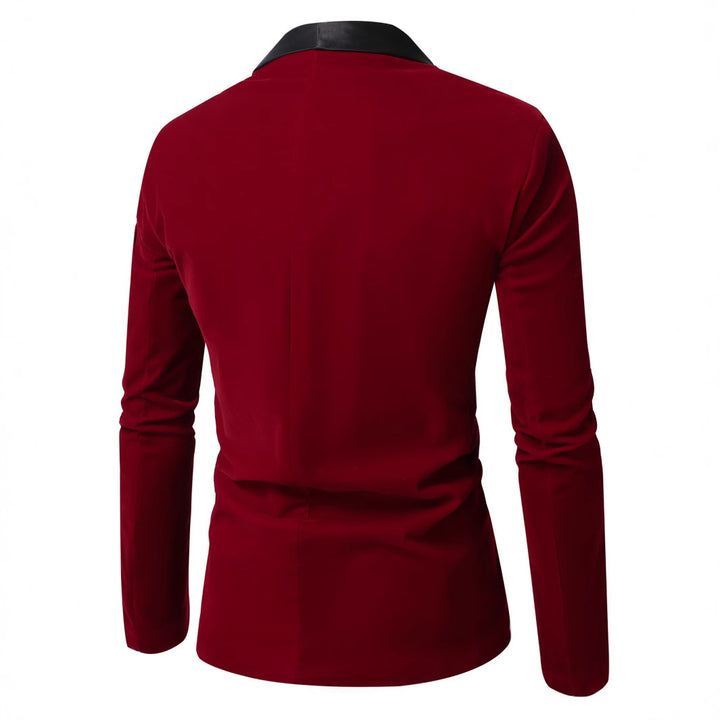 Herren eleganter Samtblazer mit satinierter Revers Echoarchiv