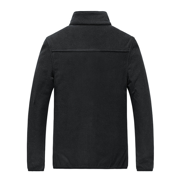 Herren Fleecejacke mit durchgehendem Reißverschluss, Stehkragen und praktischen Reißverschlusstaschen Echoarchiv