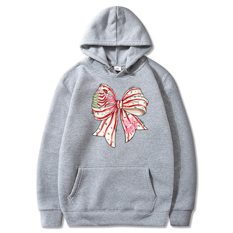 Damen Kapuzenpullover mit festlichem Schleifenmotiv Echoarchiv