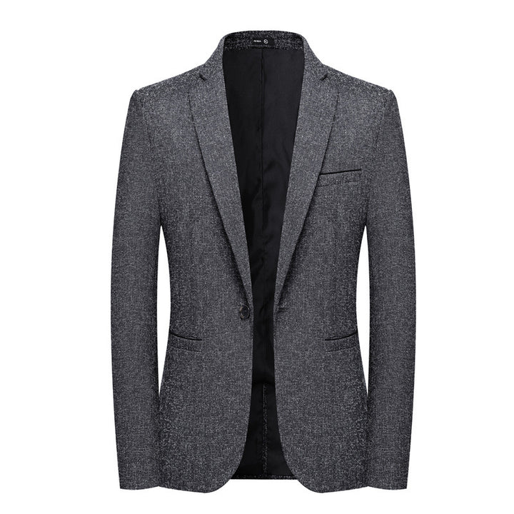 Herren Schlankes Struktur-Sakko im Leinen‑Tweed‑Look mit Ein‑Knopf‑Silhouette Echoarchiv