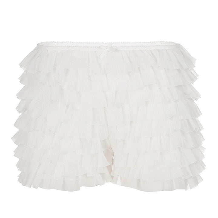 Damen Rüschen-Shorts mit elastischem Bund und verspieltem Design Echo Archiv