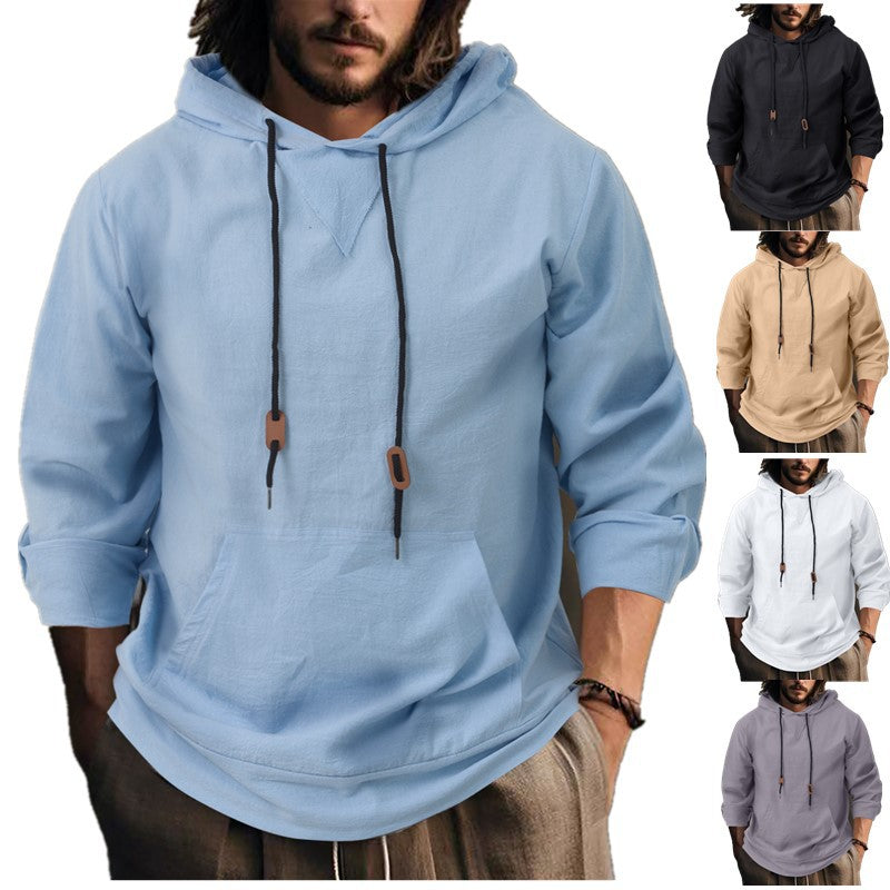 Herren lässiger Kapuzenpullover mit einzigartigem V-Design und praktischen Taschen Echoarchiv