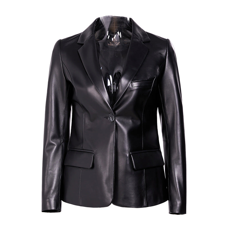 Damen Klassischer Lederblazer Echo Archiv