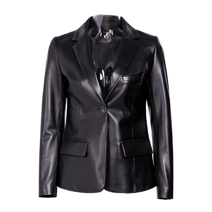 Damen Klassischer Lederblazer Echo Archiv