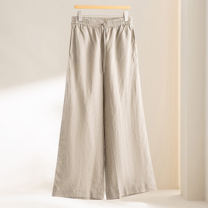 Herren Leichtes Leinenhemd mit Brusttasche und legerem Oversize-Schnitt Echoarchiv