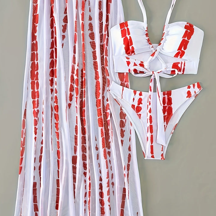 Damen Bikini-Set mit elegantem Wickelrock und modischem Triangel-Top Echo Archiv