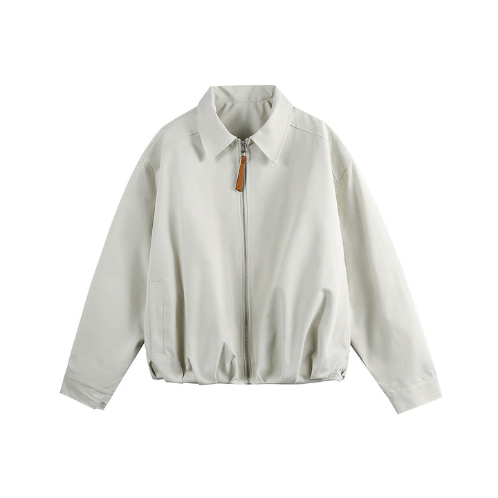 Unisex Kurzblouson im Boxy‑Cut mit Hemdkragen und gerafftem Saum Echoarchiv