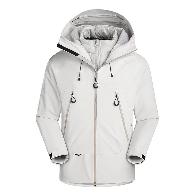 Herren wasserdichte Softshell-Jacke mit herausnehmbarer Stepp-Innenjacke Echoarchiv