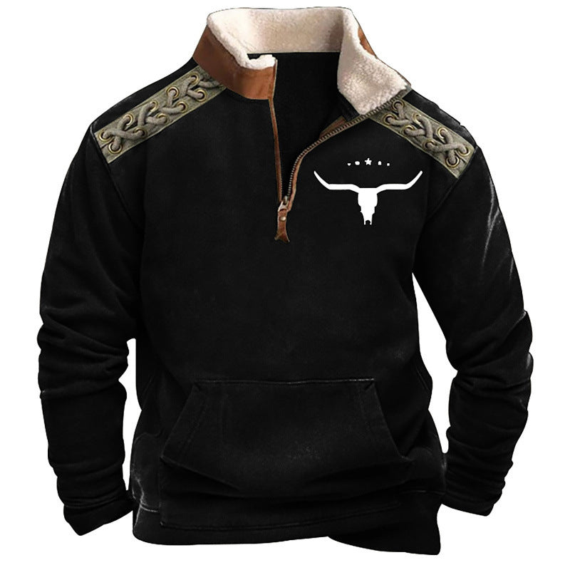 Herren Modischer Hoodie mit Kapuze und maritimem Druck Echoarchiv