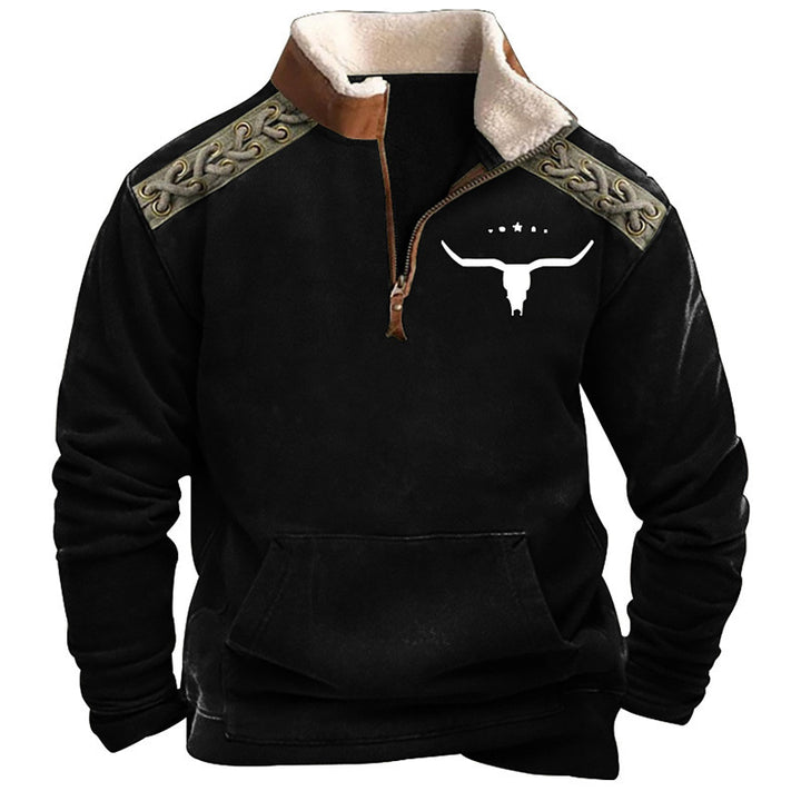 Herren Modischer Hoodie mit Kapuze und maritimem Druck Echoarchiv