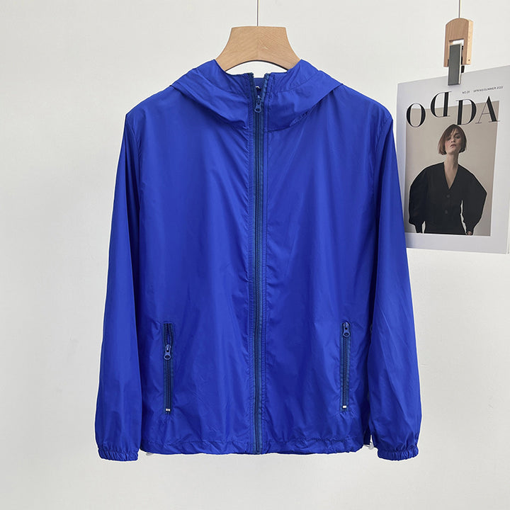 Damen Leichte Übergangsjacke mit Kapuze und Reißverschluss Echo Archiv