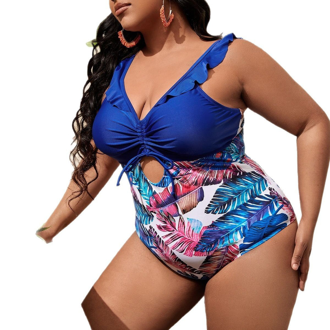 Damen Eleganter Einteiler Badeanzug mit verspieltem Blumendesign Echo Archiv