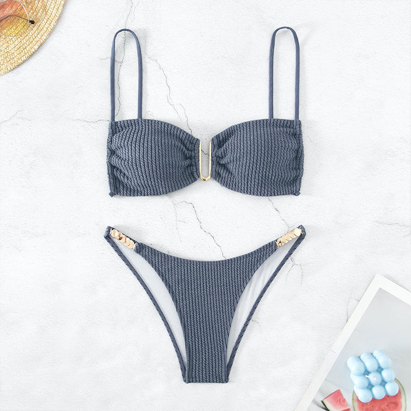 Damen Triangel-Bikini mit elegantem Stützband und modischen Akzenten Echo Archiv