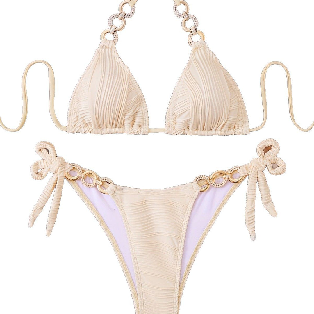 Damen Triangel-Bikini mit raffiniertem Rüschendesign und hochwertigen Ringdetails Echo Archiv