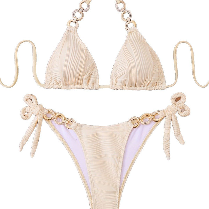Damen Triangel-Bikini mit raffiniertem Rüschendesign und hochwertigen Ringdetails Echo Archiv